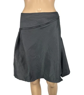 Sarah Pacini 拉链褶饰裙亚麻尼龙 M 码 — 第 1/4 张图片