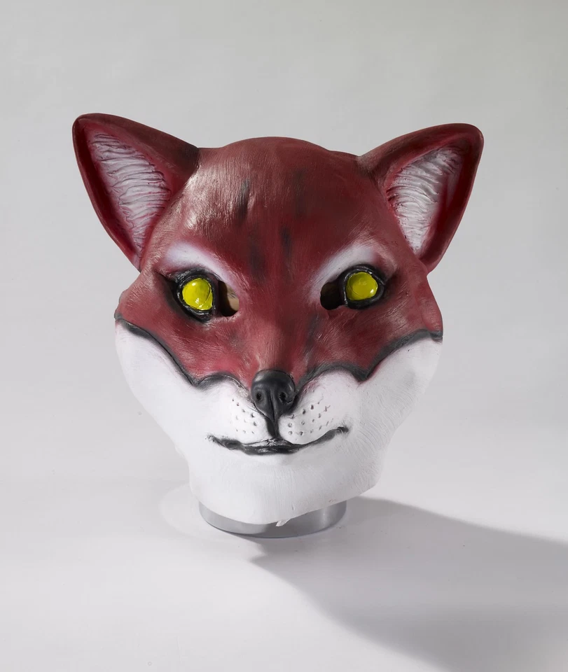 DELUXE QUALITY RED FOX ADULT LATEX OVERHEAD ANIMAL MASK-FUN@HALLOWEEN & ANYTIME! - Image 1 of 1