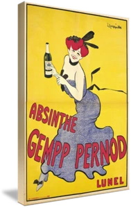 Canvas Art - Absinthe Gempp Pernod Liquor Vintage Advertisement, - Picture 1 of 20