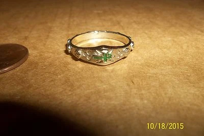  Anillo verde cruz esmalte plata talla 9 * para hombre  Foto 1 de 4