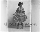 Rare Antique 1880's Glass Negative Plate - African American Girl in Home Theater