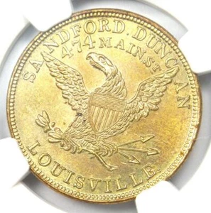 1850's Sandford Duncan Louisville Token M-KY-9 - Certified NGC MS65 (Gem BU UNC) - Picture 1 of 5