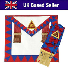 Masonic Regalia Lambskin Leather Masonic Royal Arch Principal apron & Sash