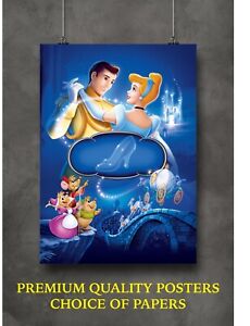 Cinderella Classic Kids Movie Art Large Poster Art Print Gift A0 A1 A2 A3 A4