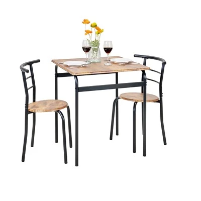 3 PCS Dining Table Sets, Dinette with Chairs Space Saving, Kitchen, Dining Room - Image 1 of 4