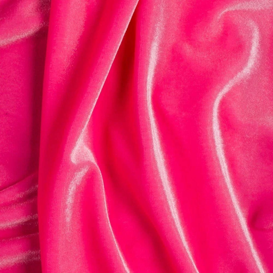  Hot Pink Spandex Stretch Velvet fabric clothing dress  - Image 1 of 1