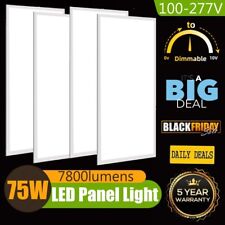 4-20 Pack 2x4 LED Flat Panel Light 75W 5000K 8400 Lumens 0-10V Dimmable 100-277V