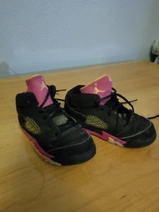 Nike Air Jordan Retro 5 Black,pink Size 8.5 C - Picture 1 of 4