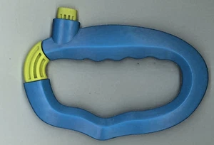 Bolsas o bolsos de supermercado con asa para llevar 6 1/2" x 4 1/2" x 1" de plástico duro azul - Imagen 1 de 1