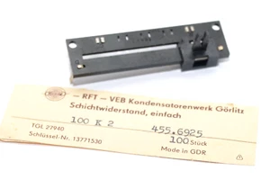 2x vintage sliding resistance by RFT series 45, 100 kΩ K2, GDR, resistor, NOS - Picture 1 of 9
