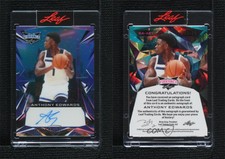 2023 Leaf Vibrance Navy Blue Prismatic /20 Anthony Edwards #BA-AE1 Auto