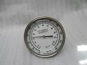 Trend Instruments Model 50 Bimetal Thermometer 5" Back 2.5" stem 1/2 MPT 20/240 - Picture 1 of 3