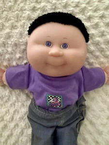 Cabbage Patch Kinder Junge Puppe 1996 violett lila Augen Vintage schwarze Haare Mattel - Bild 1 von 8