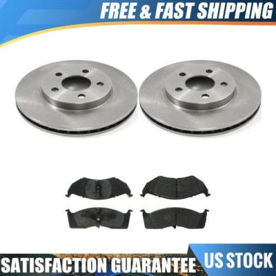 Pastillas de freno delanteras metálicas y rotores para Dodge Neon 1998-1999 Foto 1 de 4