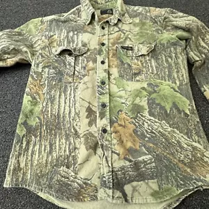 Vintage Rattlers Brand Shirt Mens Large Button Front Camouflage Realtree - Picture 1 of 13