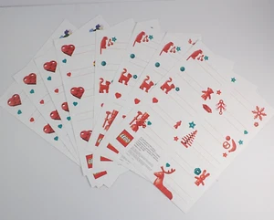 Lot of 8 in 2 Designs Lego Christmas Gift Tag Sticker Sheets 84 Stickers New - Picture 1 of 6