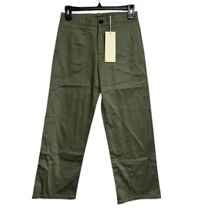 New Kids Girls Youth Marni Stretch Gabardine Pants in Green - Picture 1 of 10