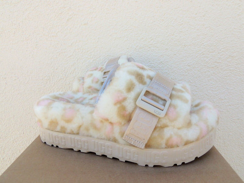 PUMA SANDALI UGG FLUFFITA PANTHER PELLE DI PECORA FLUFF SLIDE PLATFORM US 10 EUR 41 ~NUOVI