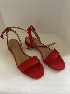 Cushionaire Womens Nila one band low block heel sandal Red Size 8.5 New In Box - Picture 1 of 7