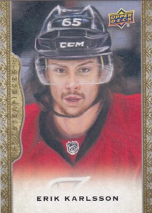 14/15 MASTERPIECES..ERIK KARLSSON..CARD # 23..SENATORS..FREE COMBINED SHIP