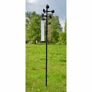 Wetterstation Regenmesser Niederschlag Windrichtung Anzeiger inkl. Thermometer