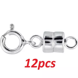 (12) 4,5 mm WINZIG Sterlingsilber MAGNETVERSCHLUSS 1/2" Verlängerung 5 mm Federring USA - Bild 1 von 7