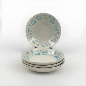 VTG Royal China Blue Heaven Atomic Bowls 5 1/2" 5.5" Dessert Berry Set 4 Small - Picture 1 of 14