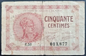 France 50 Centimes - Chambre de Commerce de Paris 1920 - Picture 1 of 3