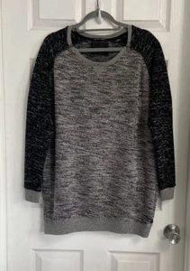 Madison Scotch Women’s Sweatshirt Size 1/2 S/M Gray Black Sleeves - Picture 1 of 9