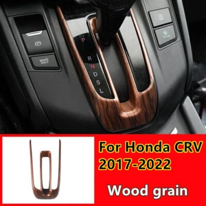 Wood Grain Color Gear Shift Panel Cover Trim Fit For Honda CRV CR-V 2017-2022 - Foto 1 di 1