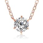 Diamond Test Pass 1ct Lab Created Necklace Rose Gold VVS1/D/Excellent