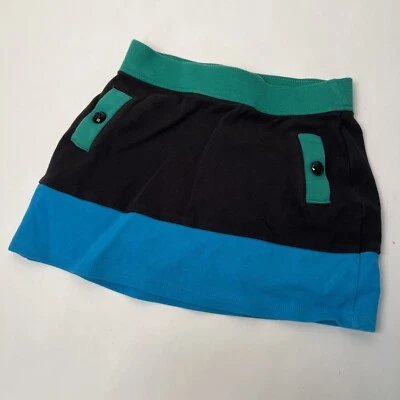 Falda Gymboree negra/azul/verde 100 % algodón talla 5 para niñas Foto 1 de 4
