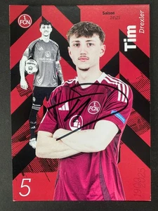 Tim Drexler 1. FC NÜRNBERG  / Handsignierte Autogrammkarte 2024/25 - Bild 1 von 2