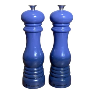 Le Creuset French Acrylic Classic Salt And Pepper Mills Marseille Blue - Picture 1 of 6