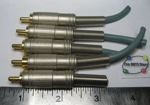 Conector de enchufe RCA macho con alivio de tensión enchapado - tiradores usados cantidad 5 - Imagen 1 de 3