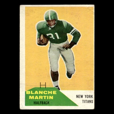 Blanche Martin #78 1960 Fleer (creased) New York Titans Football Card NFL VG - Image 1 of 3