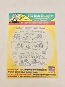 Aunt Martha’s Green Label Hot Iron Transfer Pattern 4009 Primitive Inspirations - Picture 1 of 1