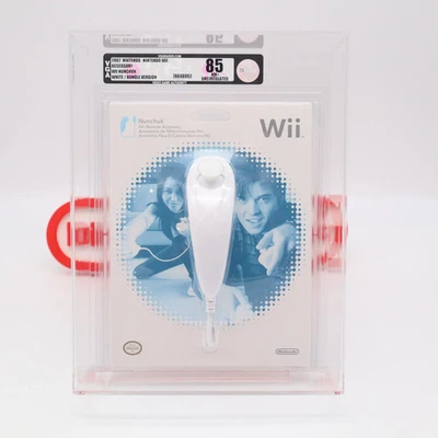 WII NUNCHUK CONTROLLER - VGA GRADED 85 NM+ SILVER UNCIRCULATED! NEW & Sealed! - Image 1 of 4