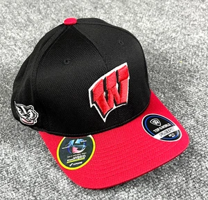 Mütze Kappe Wisconsin Badgers Flexfit Victory NCAA Weltoberteil M/L tailliert neu mit Etikett - Bild 1 von 15