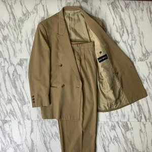Issey Miyake 80s Archive Vintage Double Suit Set Up Two Tuck Pants Beige M Japan - Bild 1 von 24