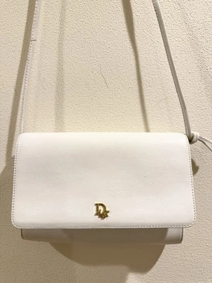 Bolso de mano Christian Dior vintage en cuero blanco Foto 1 de 4