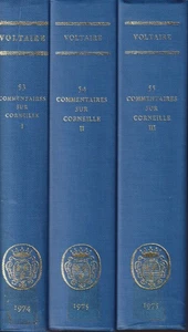 Oeuvres Completes Voltaire: Voltaire, Commentaires Sur Corneille. 3 Volumes - Picture 1 of 1