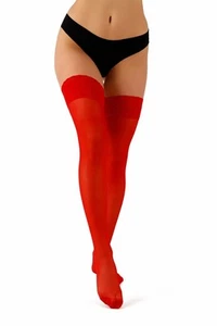 Delicate 20 Denier Hold-Up Stockings for Women, Size S-4XL - Picture 1 of 16