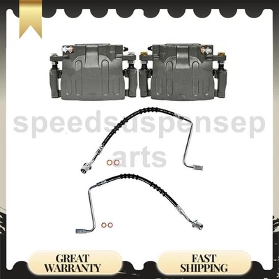 Juego de pinzas de freno delanteras manguera de freno 4 piezas para Ford Taurus 3,5 L Mercury Sable 3,5 L Foto 1 de 4