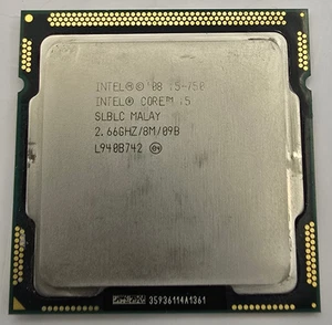 Intel Core i5-750 2.67GHz 4-Core LGA1156 8MB Desktop CPU Processor SLBLC - Picture 1 of 2
