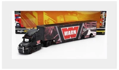 MAISTO 12418-02 MACK - ANTHEM TRUCK WARN CAR TRANSPORTER 2020 - BLACK - 1/64 - Immagine 1 di 2