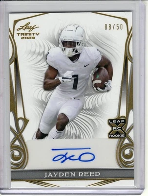 2023 LEAF TRINITY JAYDEN REED ROOKIE/RC AUTO #8/50 - Image 1 of 2