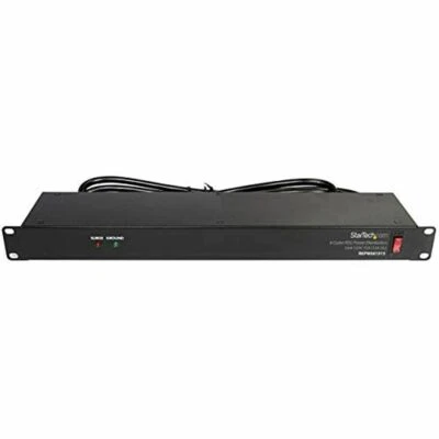 8 Outlet Horizontal 1U Rack Mount PDU Power Strip For Network Server Racks - Image 1 of 4