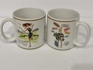 Sakura Glamour Girls (2) Stoneware Coffee Cups Mugs Dishwasher Microwave Safe - Picture 1 of 8