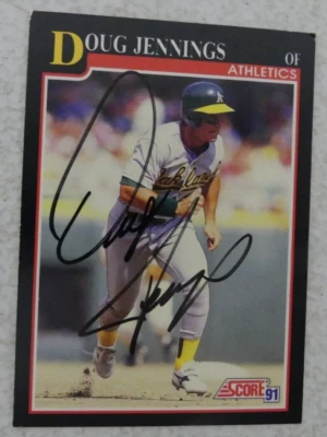 AUTOGRAPHED 1991 Score #819 Doug Jennings - Image 1 of 3